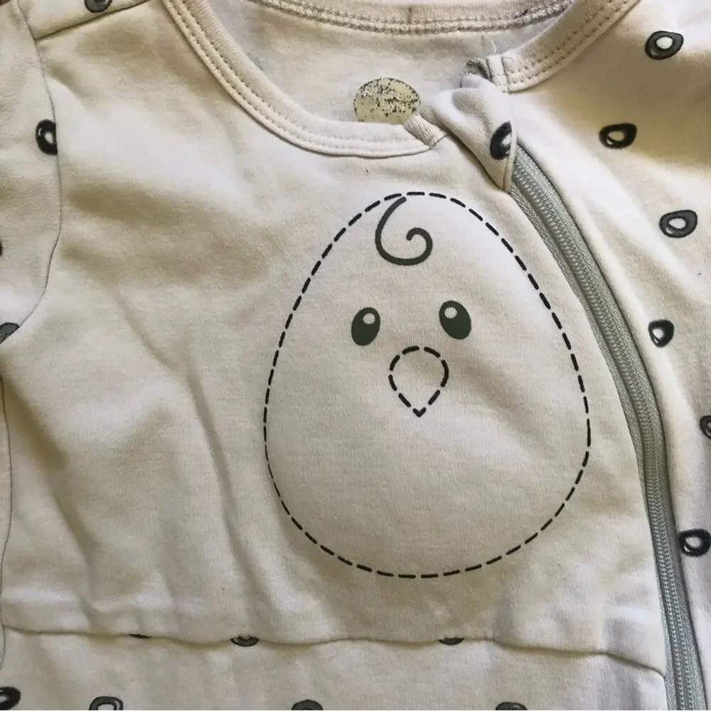 Nested Beans Zen Footie Classic and Zen Bodysuit Gently Weighted Size 6-12 M